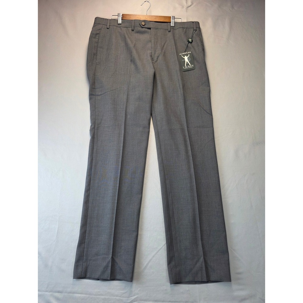Lauren Ralph Lauren Mens Ultraflex Classic Fit Dress Pants Grey 38x32 NEW